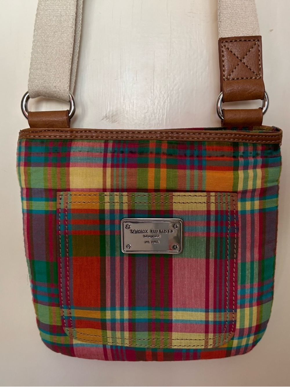 Tommy Hilfiger Rainbow Plaid Purse